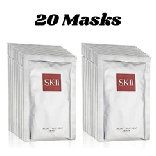 SK-II Travel Exclusive Facial Treatment Crystal Clear Mask Deluxe Set; 20 MASKS