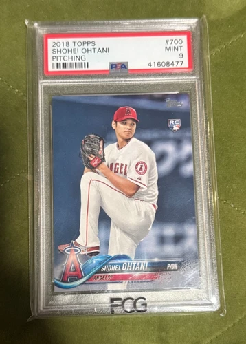 2018 TOPPS #700 Shohei Ohtani Pitching Rookie Card RC PSA 9