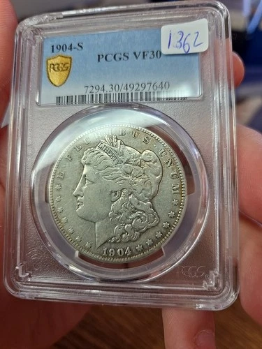 1904 S vf 30 pcgs Morgan Silver Dollar