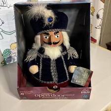 NOS Rare Christmas Animated Lighted Musical 20" Nutcracker Scenic Belly & Tag