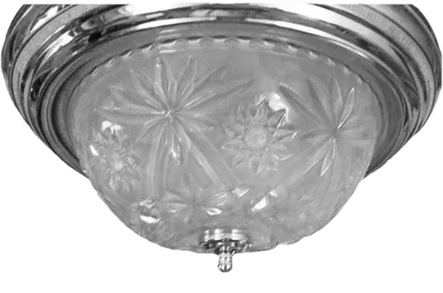 Anchor Hocking STAR OF DAVID Frosted Ceiling Light Cover / RARE FIND OF EAPC
