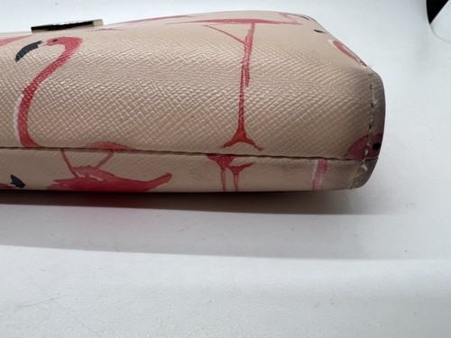 Kate Spade New York Pink Flamingo Lacey Zip Around Wallet ~ 8" x 4" - Picture 9 of 11