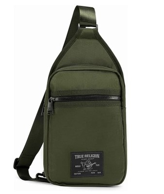 True Religion Sling Crossbody Avery Shoulder Bag| Olive Color | New With Tag