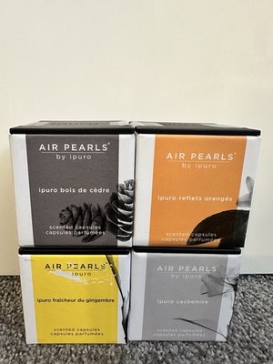 4 X 2 Stück Ipuro Air Pearls reflets Oranges/Cachemire/bois de cedre /gingembre