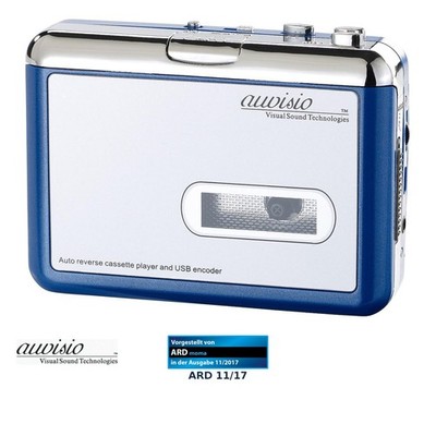 auvisio Tape2pc: Tragbarer USB-Kassettenspieler ''Blue Edition'' für MP3-Aufnahme