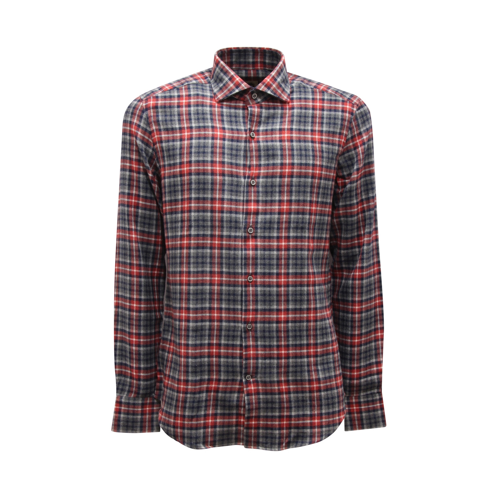 L1061 МУЖСКАЯ ФЛАНЕЛЕВАЯ РУБАШКА CAMICIA UOMO BORDONI MORGANA 17090₽