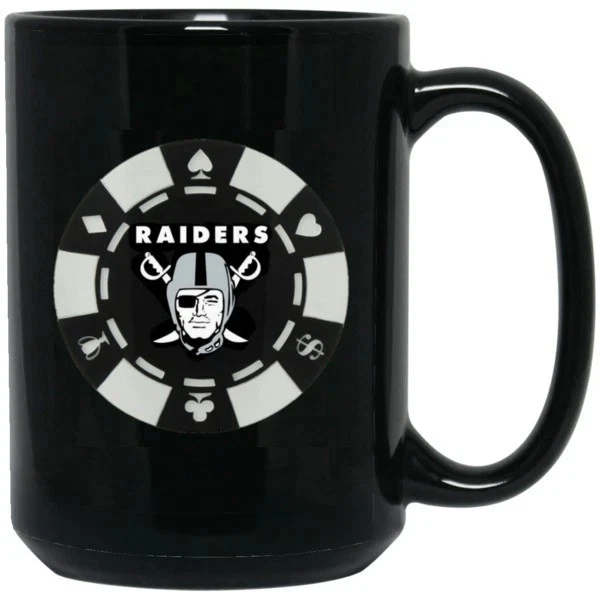 Las Vegas Raiders Player Chip Black Ceramic Coffee Mug Cup