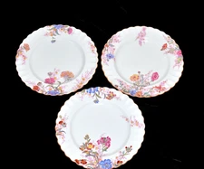 Spode Chelsea Garden 3 DINNER PLATES (3 Designs) Floral Mustard Edge EXC