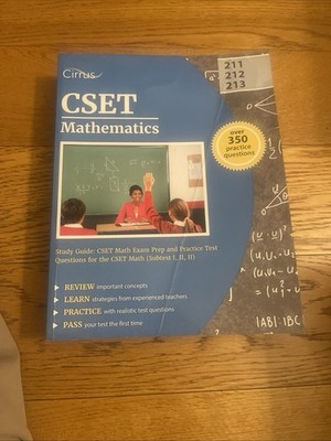CSET MATHEMATICS STUDY GUIDE: CSET MATH EXAM PREP AND By Cset Math Exam VG L362