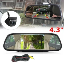 QueenDer Bileeko 4.3" Car Reversing Mirror Monitor Reversing Backup Camera Rear