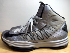 Nike Lunar Hyperdunk Mid Top Trainers UK 12 Silver Wolf 2012 Grey Style 524934
