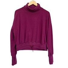 Sweaty Betty Melody Sweatshirt Luxe Fleece Pullover Medium 8 Amaranth Pink Nwt