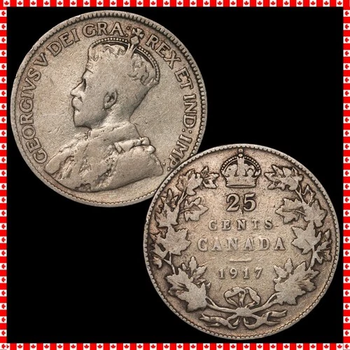 1917 Canada 25 Cents — photo from the most recent tracked eBay sale