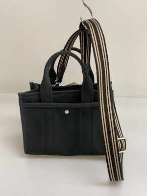 Auth COACH Cargo Tote Bag 20 CZ098 Canvas Black F/S 424726