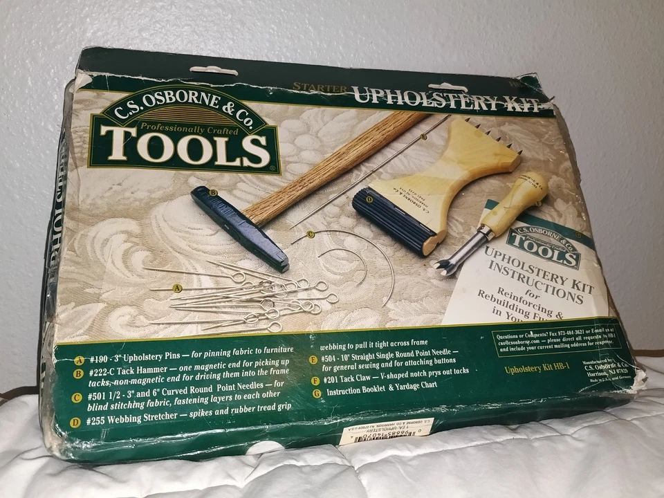 NEW C.S. Osborne & Co Upholstery Kit HB-1 With Tools & Instructions - Image 4 of 4