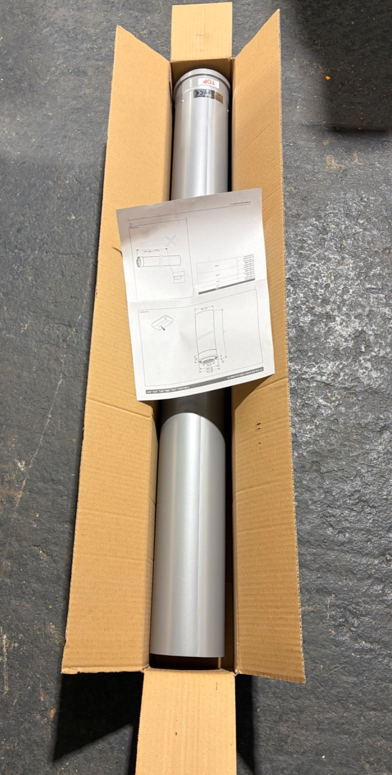 Worcester Greenstar 8000 Silver Flue Extension Pipe 960mm x 100mm 7738112871 New