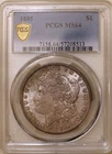 1885-P Morgan Silver Dollar PCGS Gold Shield Trueview MS64 Toned