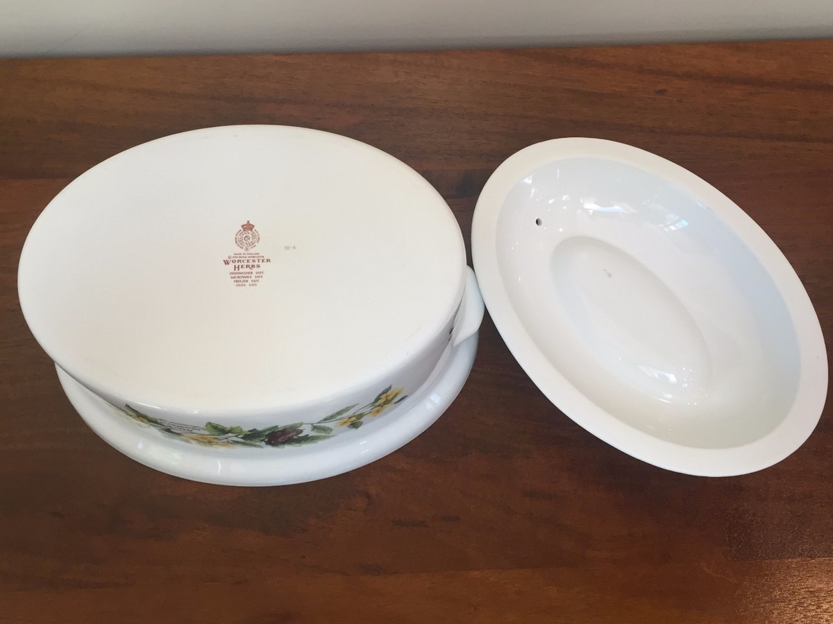 希少 ロイヤルウースター WORCESTER HERBS Green Trim 2 Qt Oval