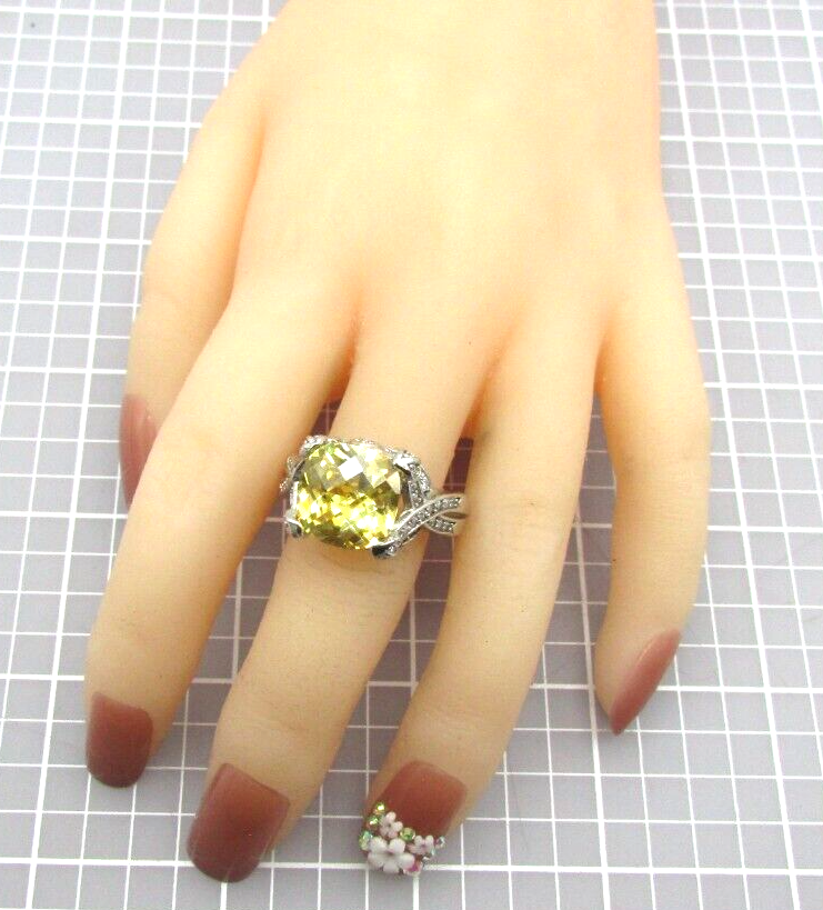 YELLOW CZ ESPO JOSEPH ESPOSITO RING SIZE 11 STERLING SILVER 925