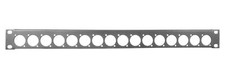 1U Space Punched Rack Panel 16 holes XLR D series Black Metal by Elite core