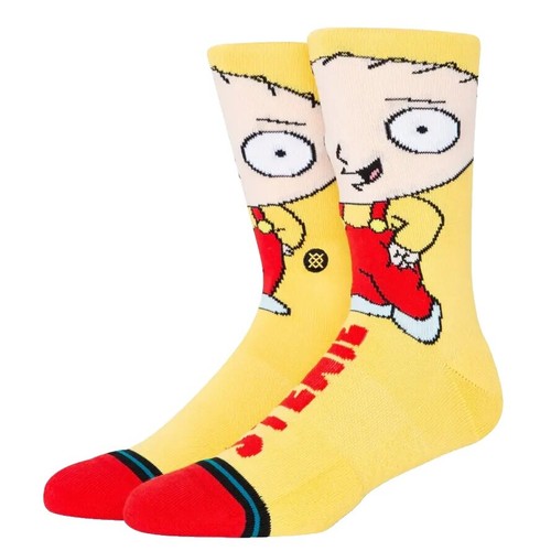 Stance Unisex-Socken 'Yellow Brick Crew' – Mit Fußgewölbe-Unterstützung, Nahtlosem Zehenbereich