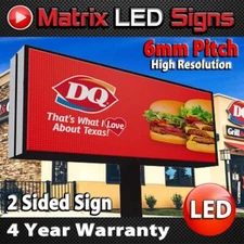 LED Sign Outdoor Full Color 2 Sided LED Programmable Message Digital Sign P6