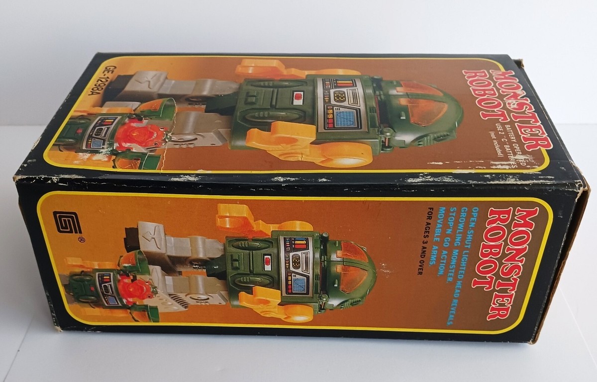 当時物　モンスターロボット Monster Robot Dino Lizard Head Plastic Toy Box GE-1298A 9