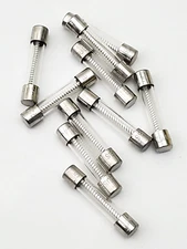 Lot of 10 Bussmann MSL5 250 Volt 5 Amp Slow Blow 1/4" x 1-1/4" Glass Fuses