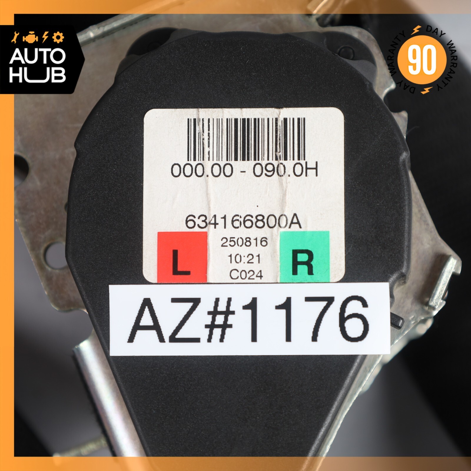 17-20 Maserati Levante S M161 Rear Left or Right Side Seatbelt Black OEM