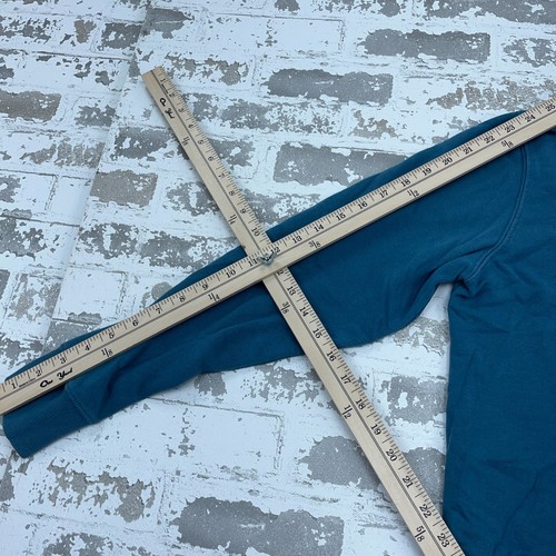 North Face Hoodie Women Medium Blue Sweatshirt Sweater Hiking Patch Basic Plain - Picture 10 of 11
