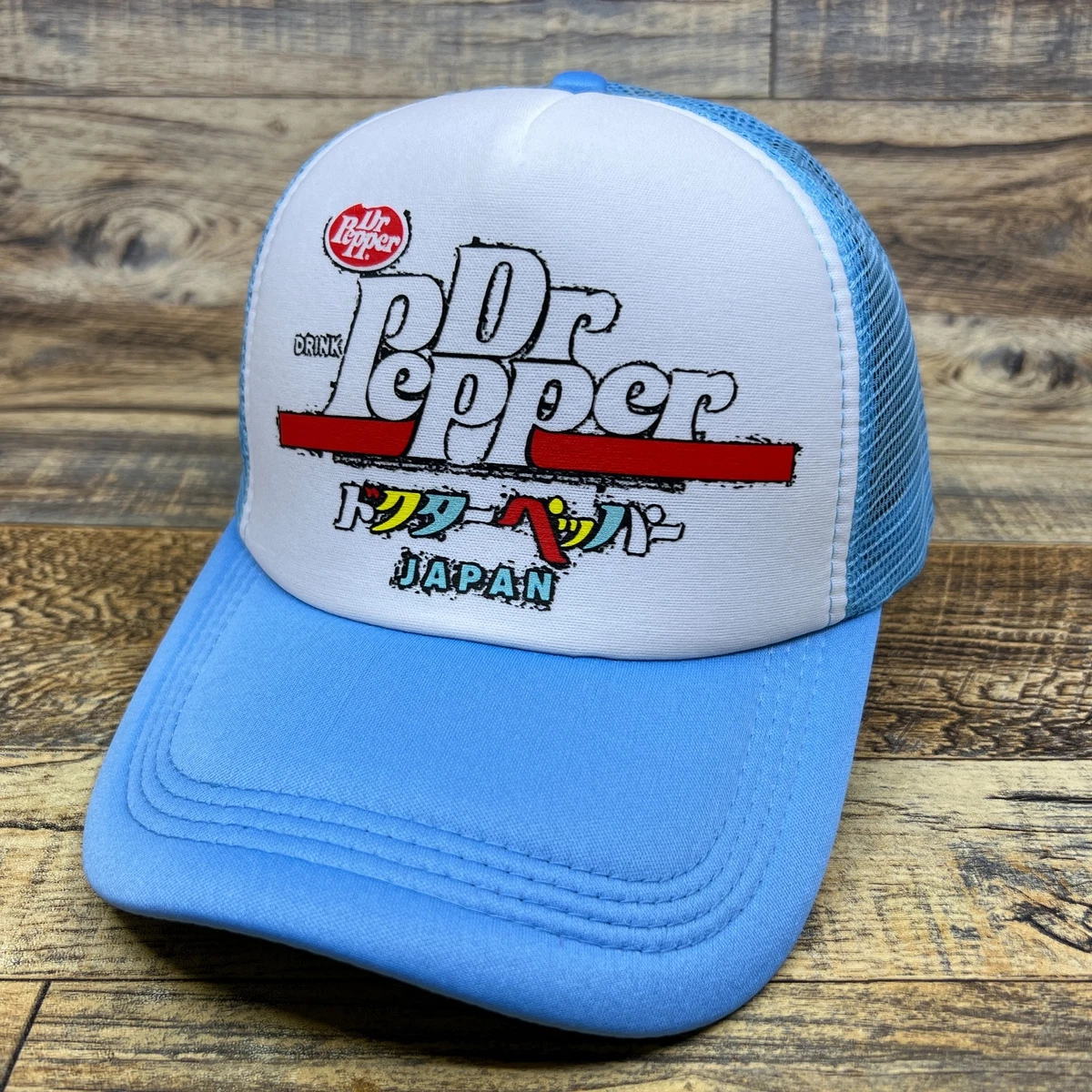 Dr. Pepper Mens Trucker Hat Blue Snapback Japan Retro 90s Soda Pop Baseball  Cap