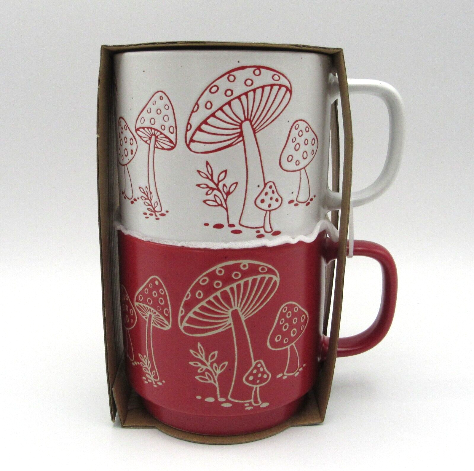 SHEFFIELD HOME STACKABLE TOADSTOOL MUSHROOM MUGS SET OF 2 NEW eBay