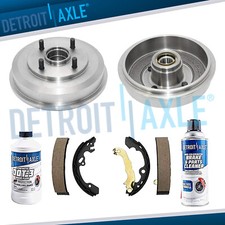 Rear Brakes Drums Brake Shoes Kit for 2000 - 2008 Ford Focus w/Wheel Bearing