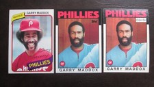 Three Garry Maddox Philadelphia Phillies Baseball Cards - See Below