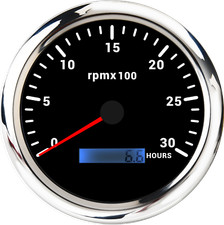 110mm Waterproof Tachometer 0-3000RPM with Hourmeter Gauge for Marine Boat Car 
