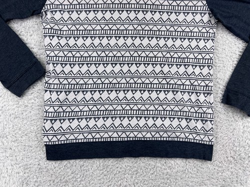 Volcom Sweater Youth Boys Large Black White Southwest Pattern Lightweight Hoodie - Picture 8 of 15