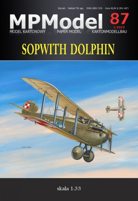 Card Paper Model Kit Answer MP Model British Fighter Sopwith Dolphin Scale 1/33