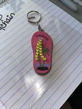 Hawaii Flip Flop Sandal Souvenir Keychain Key Chain Ring - Foam