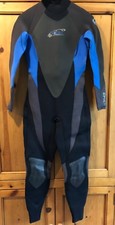 Women's O'Neill Epic 3.2 mm Black/Blue Full Wet Suit Surf Scuba Sz 12 M 1-Piece