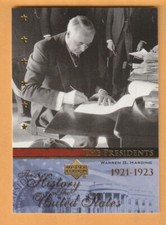 Warren G. Harding 2004 Upper Deck History of the United States #TP29