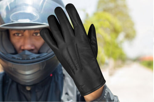 REDRUM Hombres Guantes de Invierno Top Cuero Grano Conducción Moto Scooter - Imagen 18 de 33