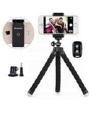 Amazon Basics Portable and Flexible Tripod, Wireless Remote and Phone Clip -N153