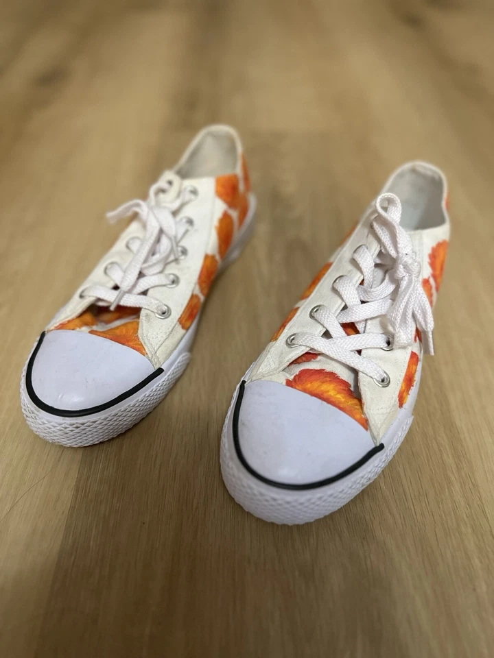Airwalk Women’s Size 10 Orange Floral  Shoes Canvas Low Top - Image 2 of 4