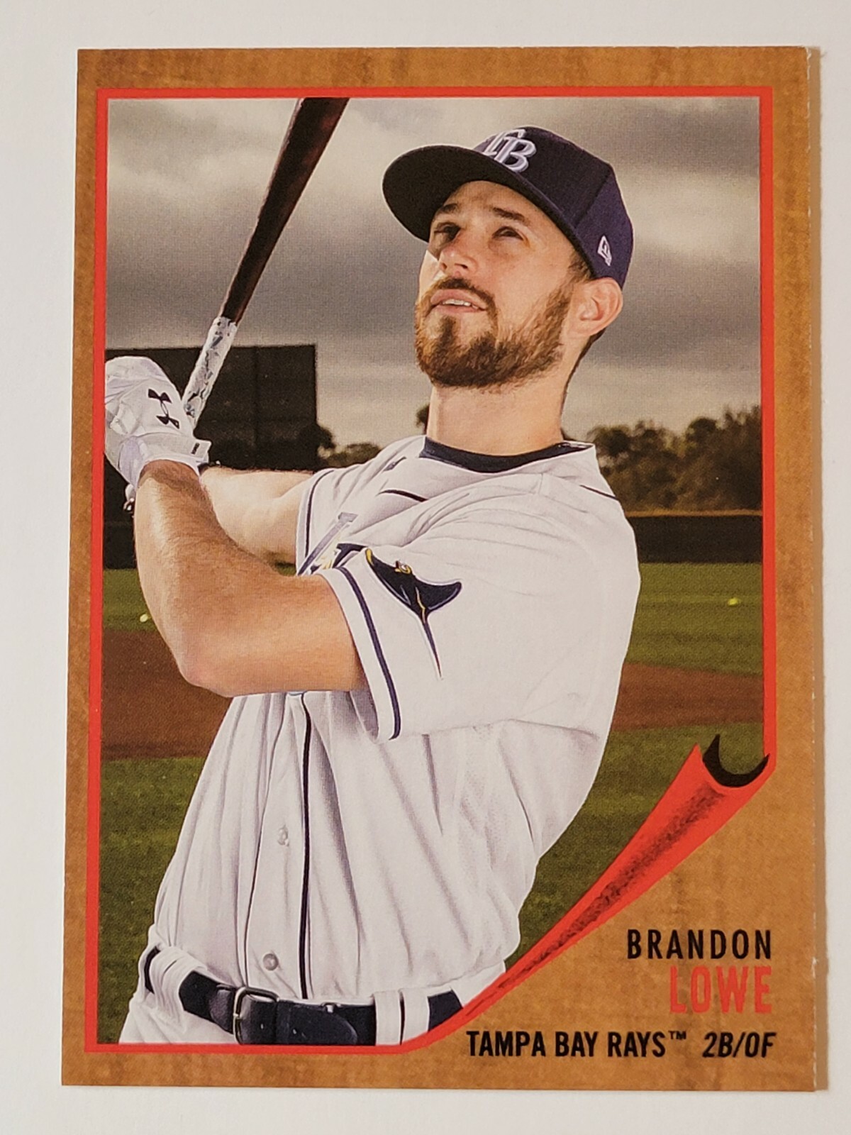 2021 Topps Archives Red 35/75 Brandon Lowe #70 - Tampa Bay Rays