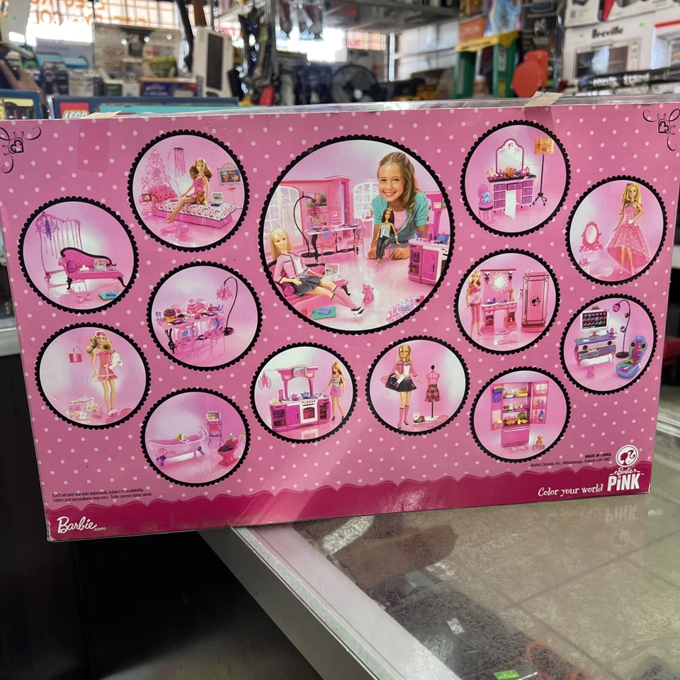 Barbie Pink Dream Juego de Baño + Muñeca #N4895 Mattel 2008 - Difícil de Encontrar Nuevo en Caja Foto 4 de 4