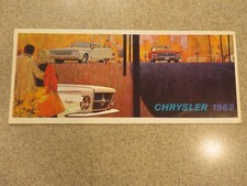 VINTAGE ORIGINAL 1963 CHRYSLER 10 PAGE SALES  BROCHURE