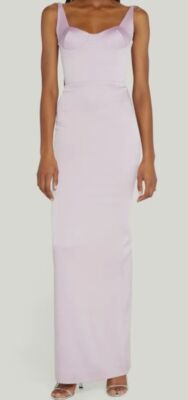 $2400 Alex Perry Women's Purple Satin Sweetheart Bustier Clove Dress Size  12 | eBay