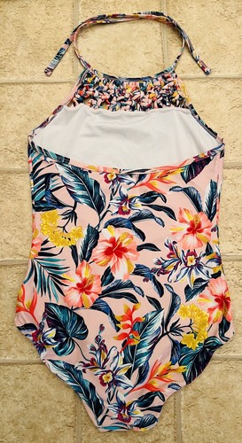 Juniors One Piece Swimsuit Floral Whole Piece Swim Wear XL - Picture 4 of 7