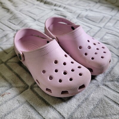 Crocs Kids Light Pink Slip On Clogs Size