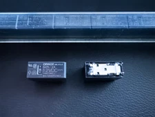 2Pcs G2RL-24 DC12 Omron PCB Power Relay 12VDC DPDT 8A 29x12.7x15.7mm